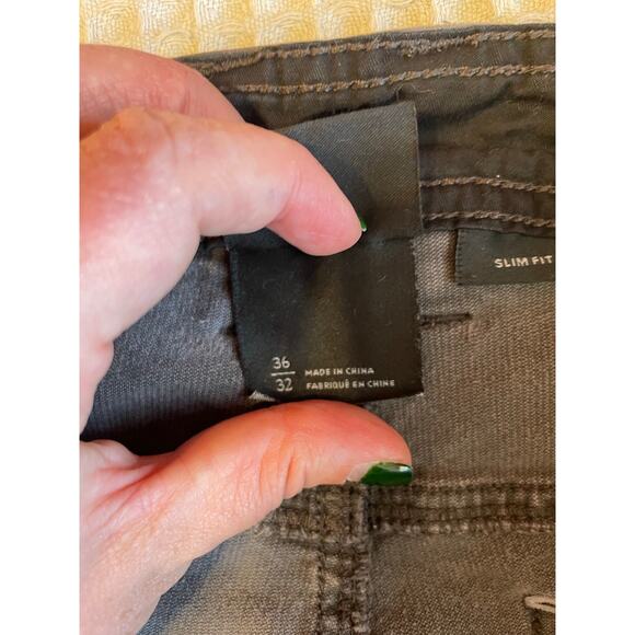 PrAna Men's Sustainer Slim Fit Charcoal Gray Corduroy Straight Leg Pants 36/32 - Picture 8 of 14